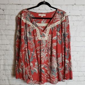Loft Floral Print Blouse